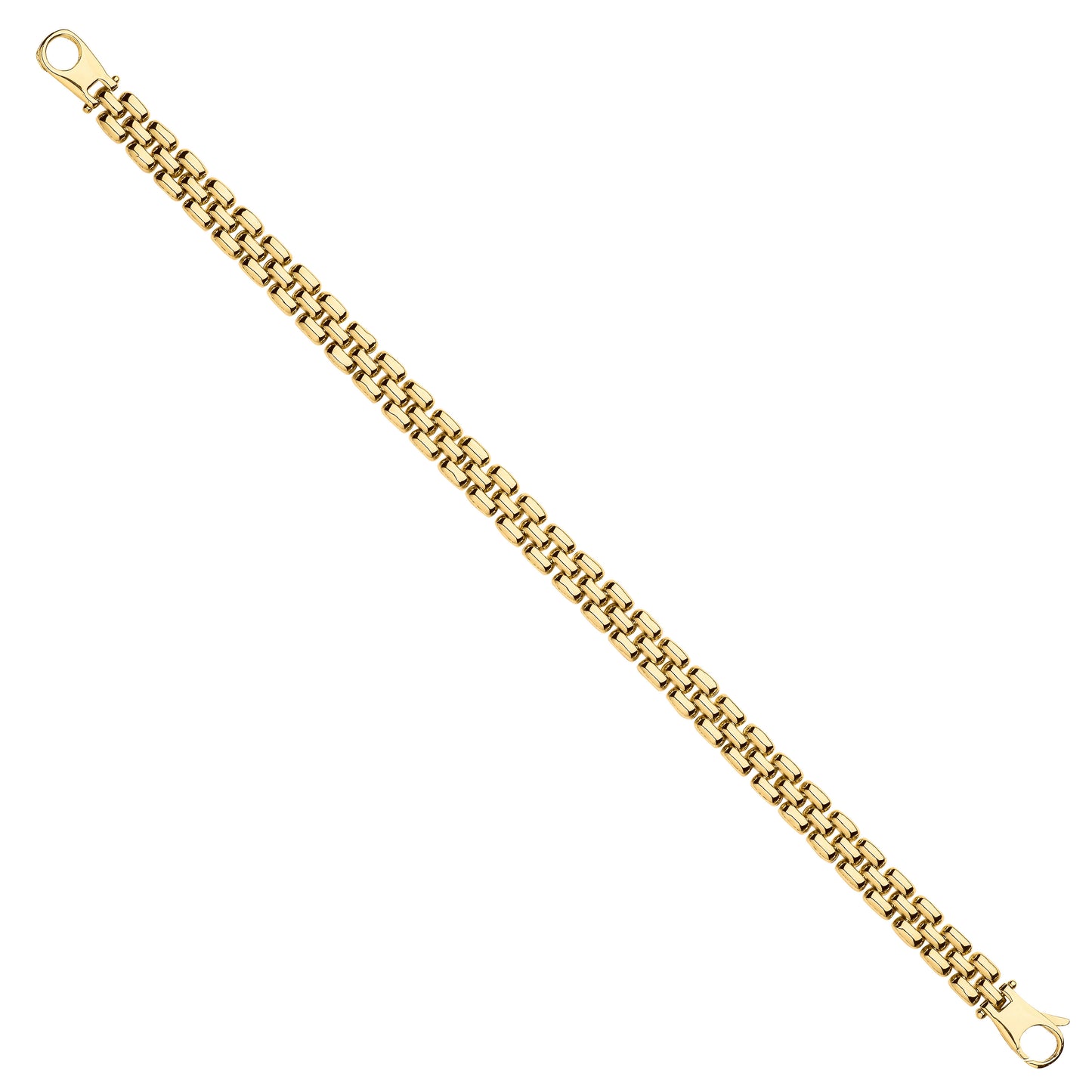 Elegant 9ct gold panther bracelet featuring a classic link design for timeless style