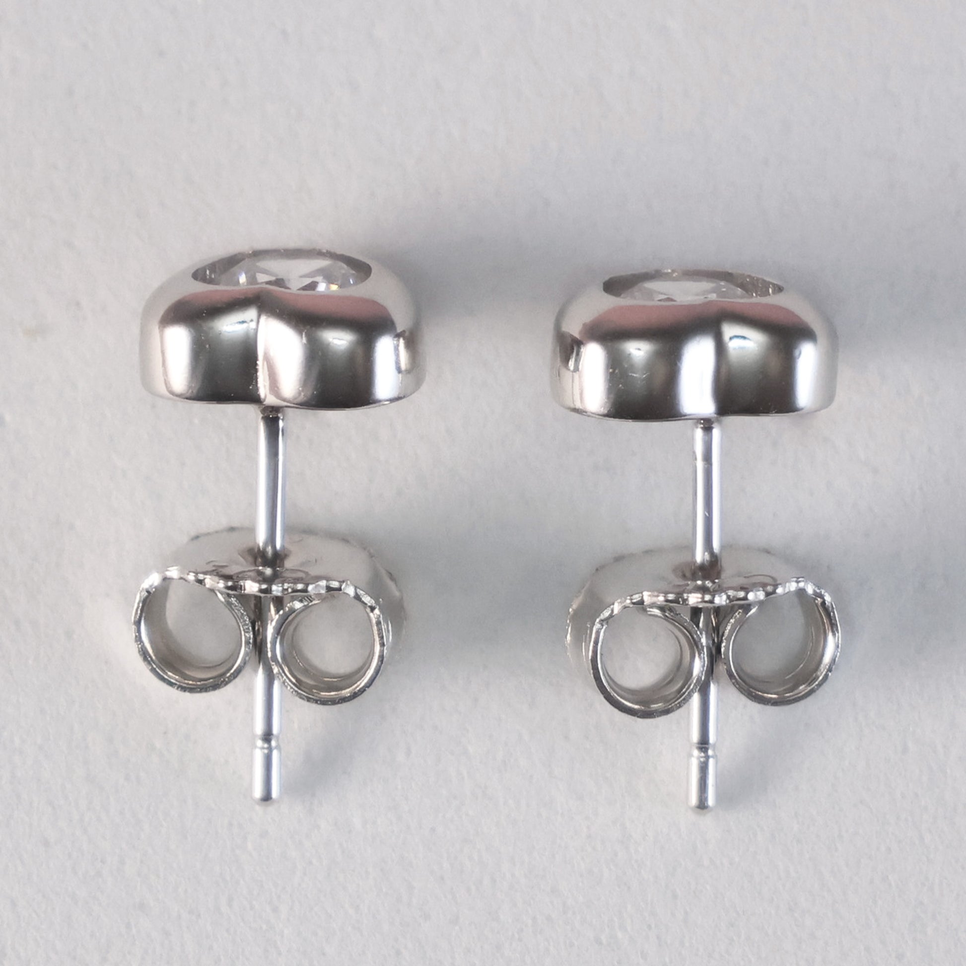 Silver Classic Stud Earrings with Elegant Design for Everyday Wear