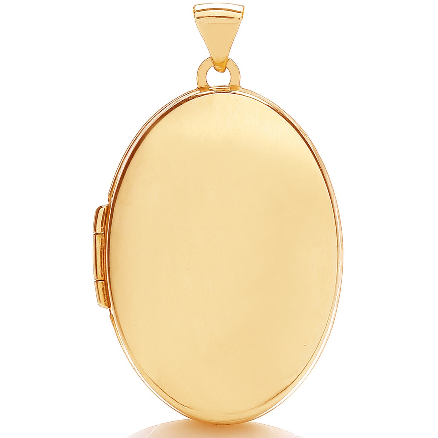 Elegant 9ct gold oval locket with a polished finish for storing cherished memories