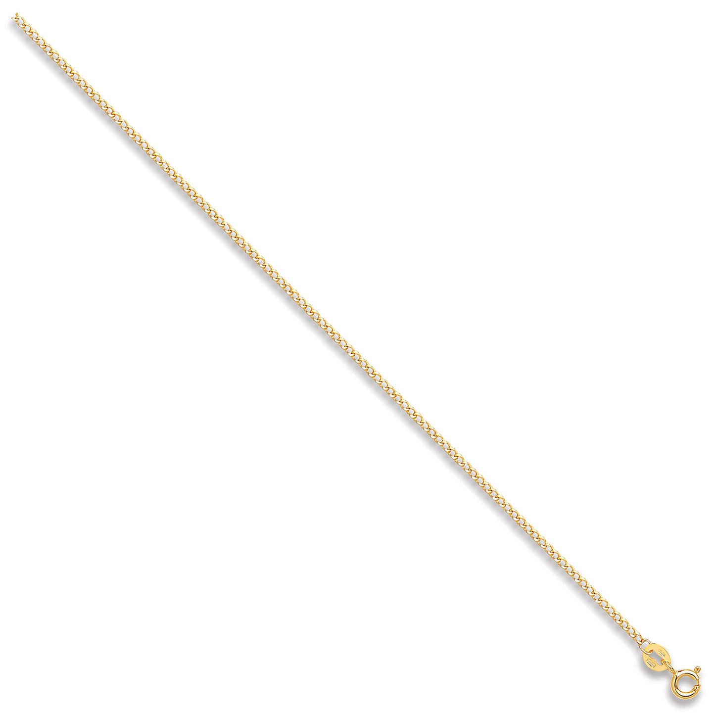 Delicate gold chain for pendants featuring a secure lobster clasp and elegant design