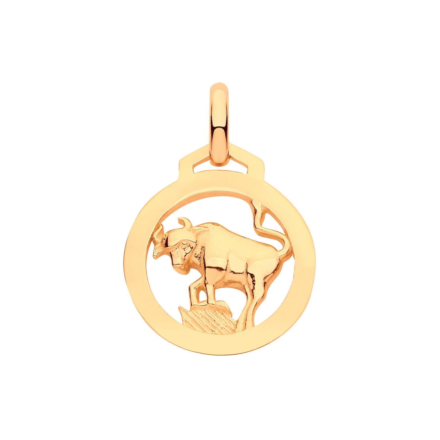 Gold zodiac sign pendant necklace featuring a Taurus design for astrology enthusiasts
