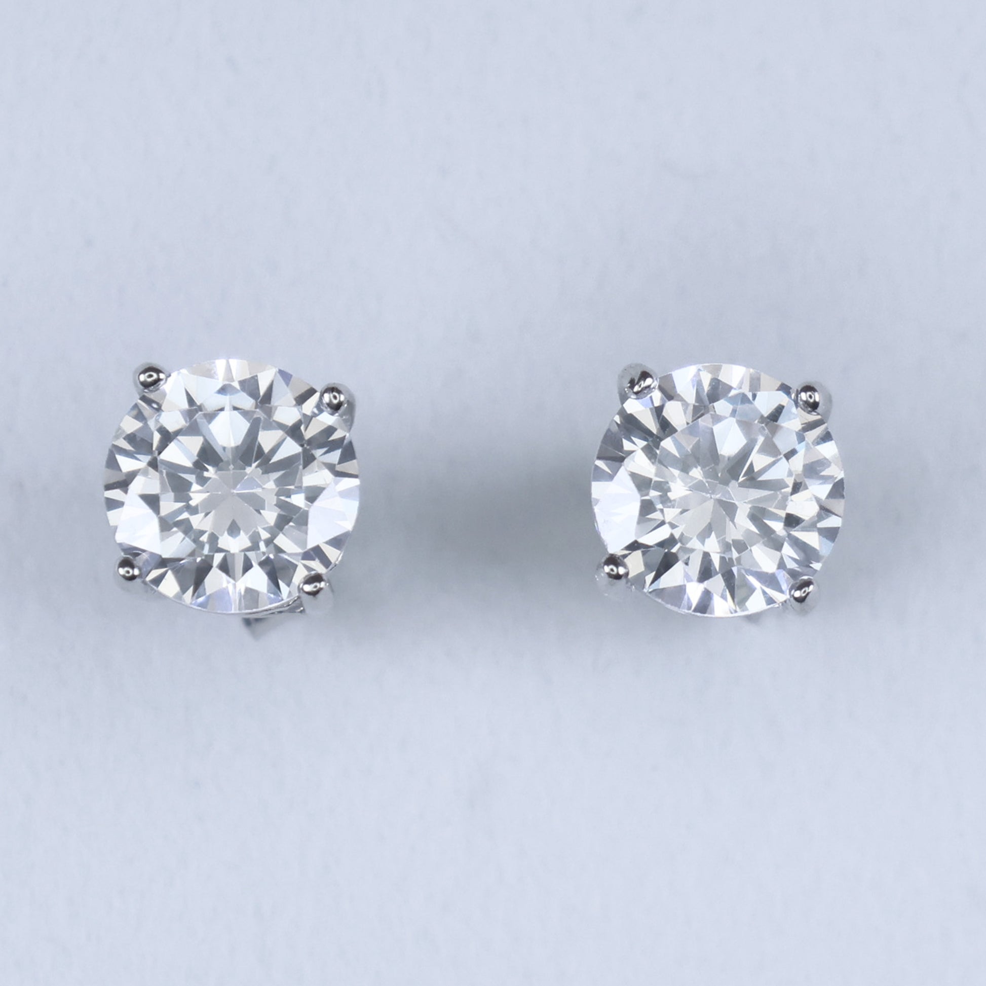 Round cubic zirconia silver studs 7mm with sparkling detail perfect for any occasion