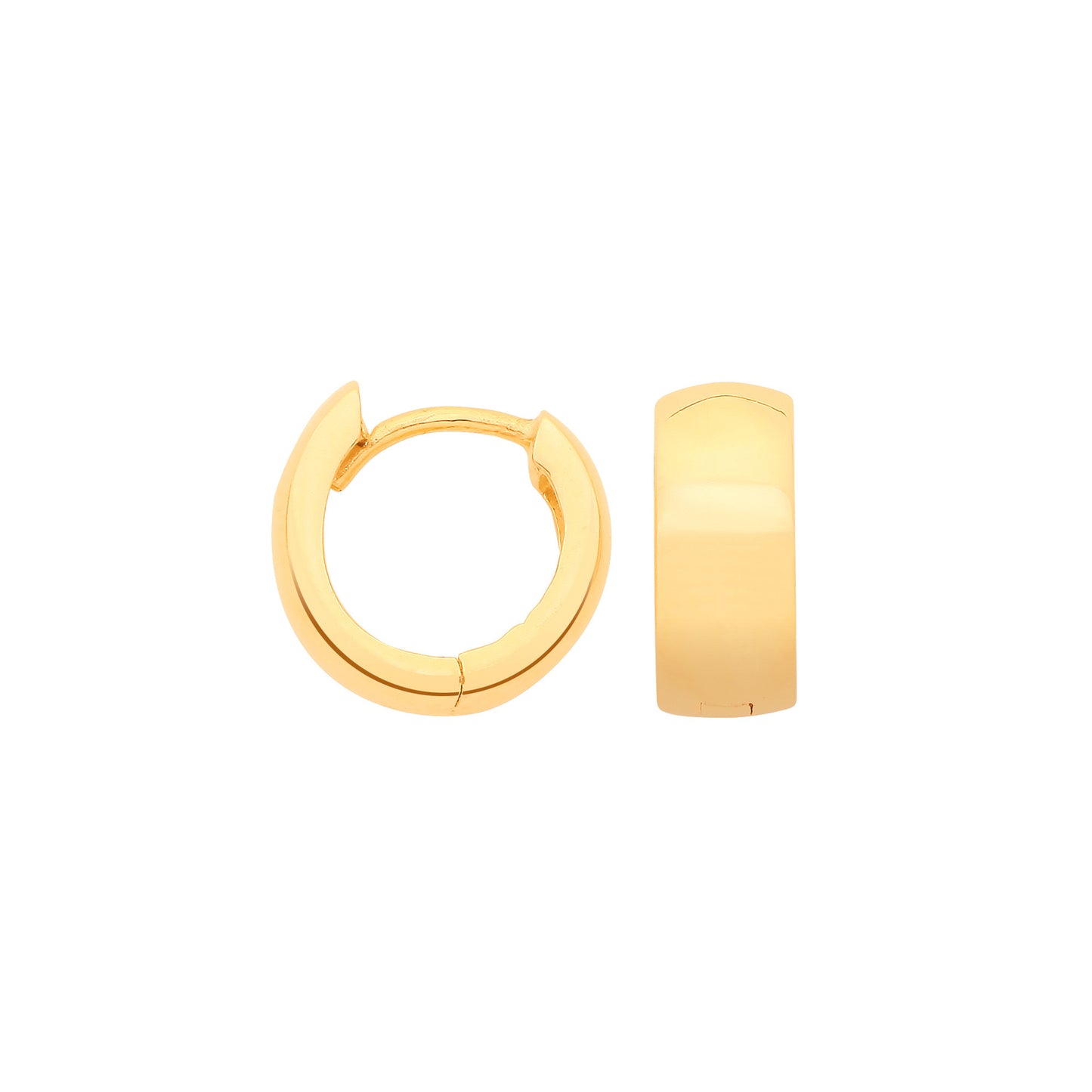 Elegant 9ct gold huggie earrings with a sleek design for everyday wear