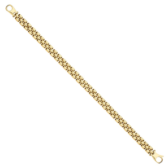 Elegant 9ct gold panther bracelet featuring a classic link design for timeless style