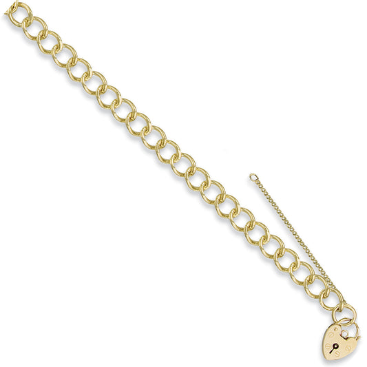 Elegant gold bracelet with padlock clasp featuring a simple and stylish chain design