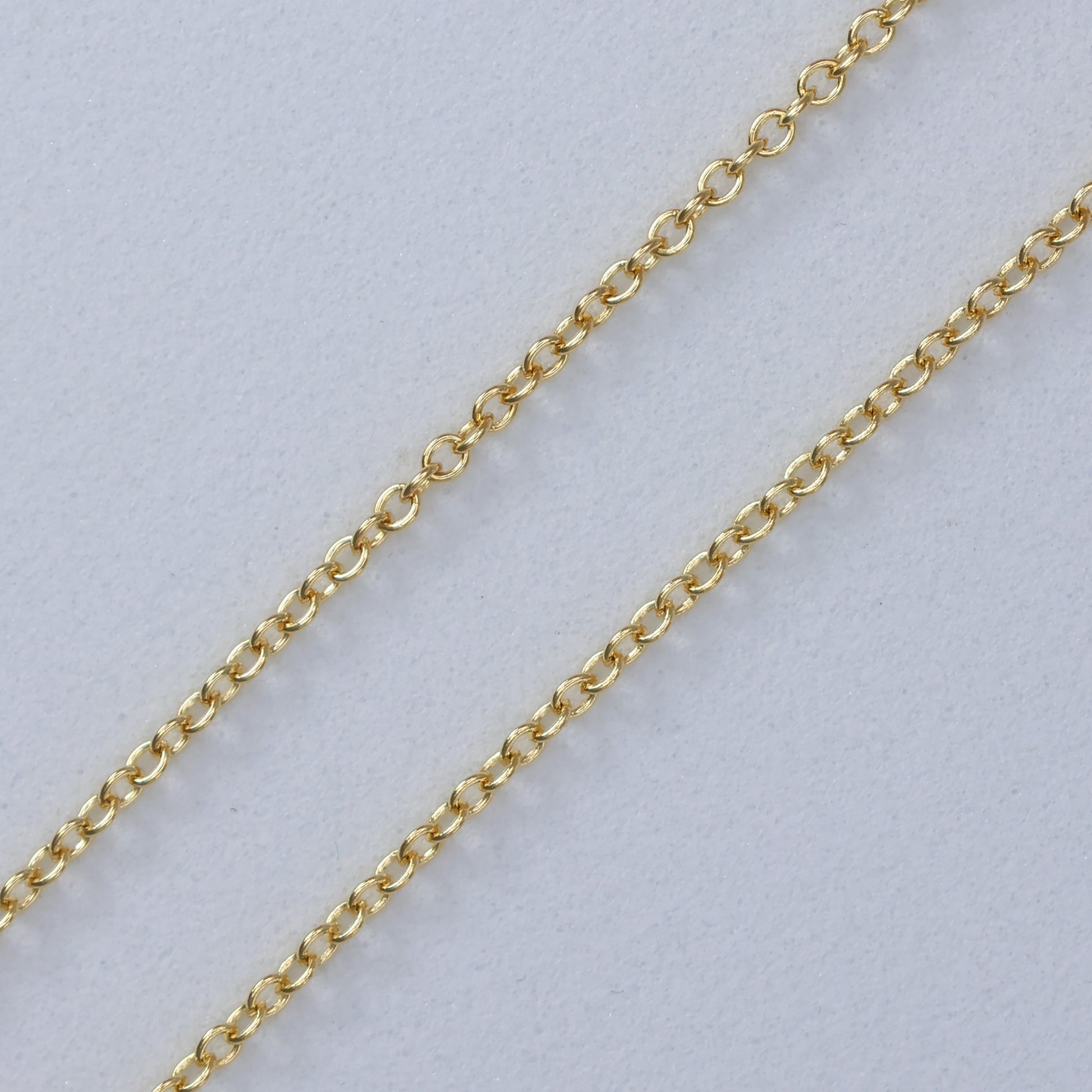 Close-up of a gold chain suitable for a Mother of Pearl Clover Necklace